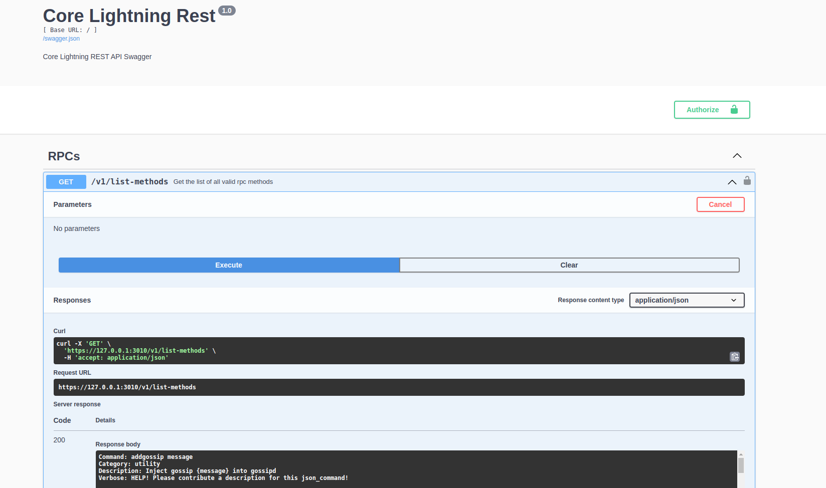 Swagger GET List Methods